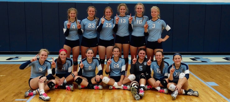 Louisville Leopards Volleyball Undefeated NBC Champions