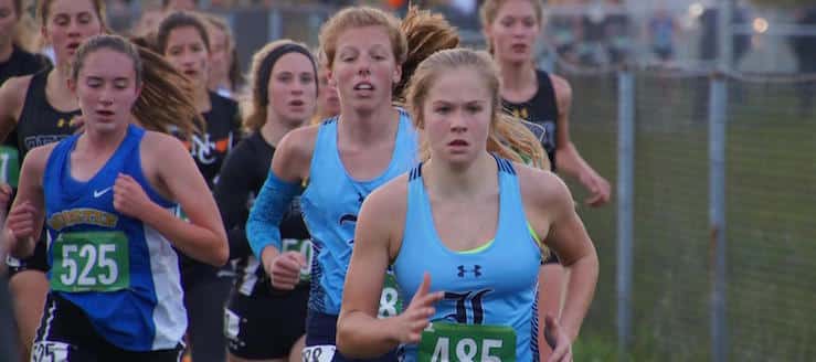 Morgan Cole & Cassidy Kiko Louisville Leopards Girls Cross Country District Meet 2016