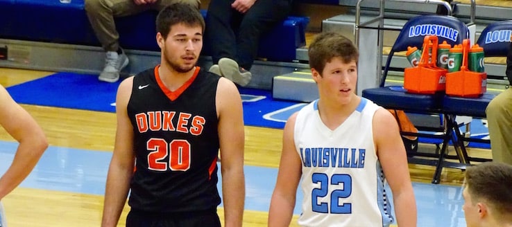 Andrew Brady & Jared Mathie Louisville Leopards Vs. Marlington Dukes Boys Basketball 2016
