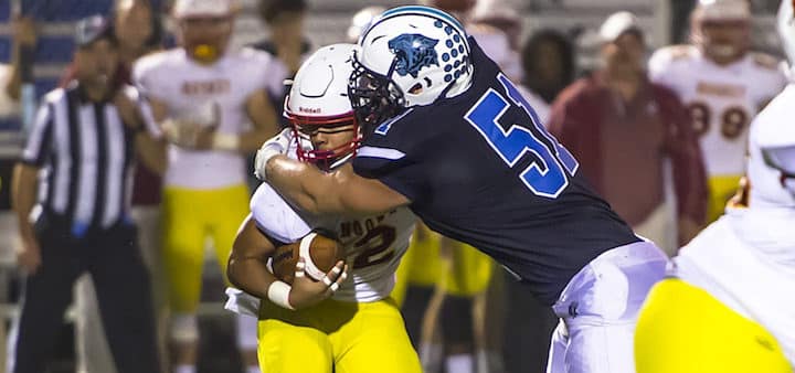 Maverick Pugh Louisville Leopards Football Vs. Cardinal Mooney Cardinals 2018