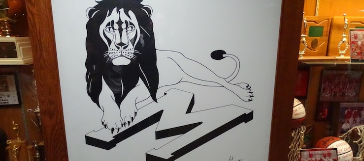 Minerva Lions Trophy Case Picture