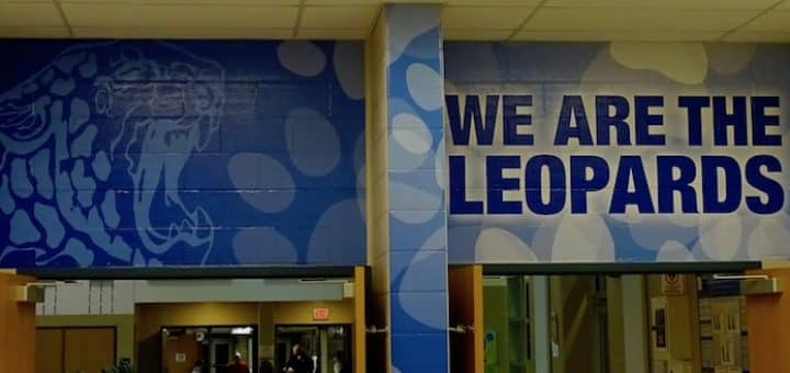 Wea Are the Leopards Painting at Louisville High School