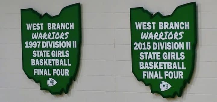 West Branch Warriors Girls Basketball Final Four Banners