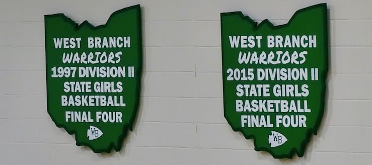 West Branch Warriors Girls Basketball Final Four Banners