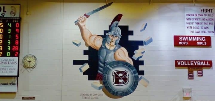 Boardman Spartans Gym Wall Painting