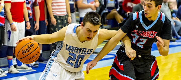 Derek Zeller Louisville Leopards Basketball Vs. Alliance Aviators 2017
