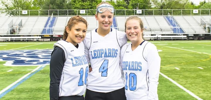 Louisville Leopards Girls Lacrosse Seniors 2017 Celia Keefe, Alexa Oberster, Emily Shea