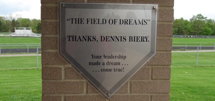 The Field of Dreams Sign - Louisville Leopards Baseball