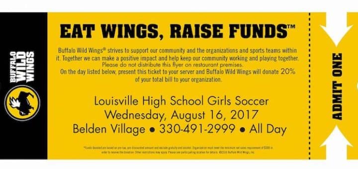 Louisville Leopards Girls Soccer Buffalo Wild Wings Fundraiser 2017