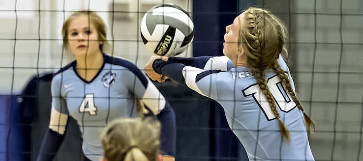 Erin Hahn and Morgan Cole Louisville Leopards Volleyball 2016