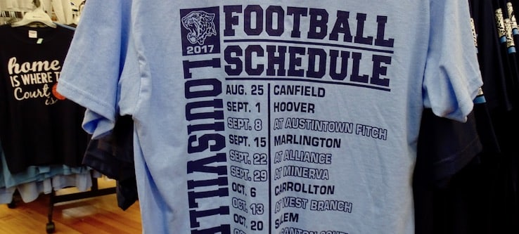 Louisville Leopards Football 2017 Schedule Shirt