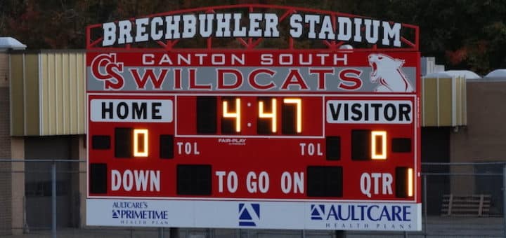 Brechbuhler Stadium Scoreboard - Canton South Wildcats