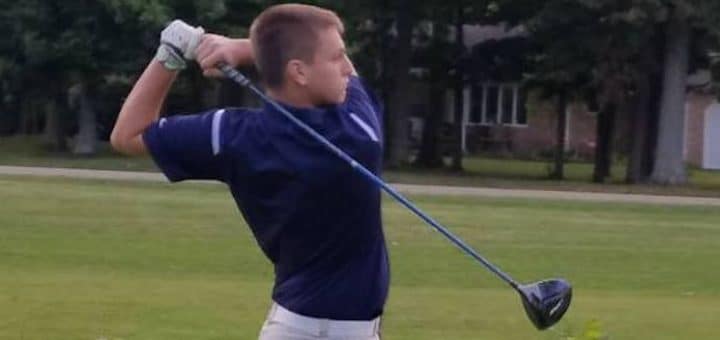 Justin Shafer Louisville Leopards Boys Golf Vs. Canton South Wildcats 2017