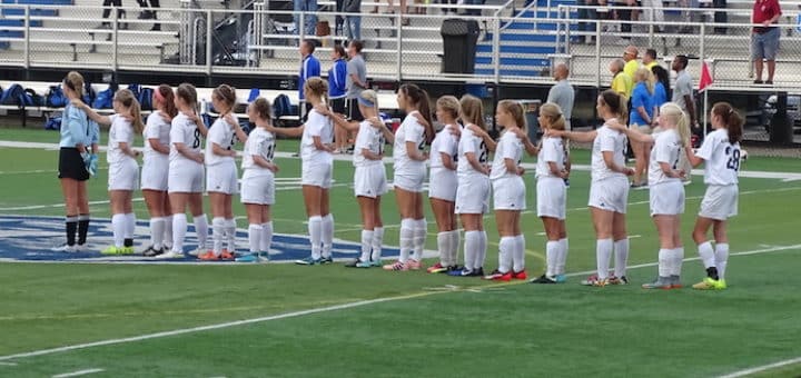 Louisville Leopards Girls Soccer 2017 During Anthem