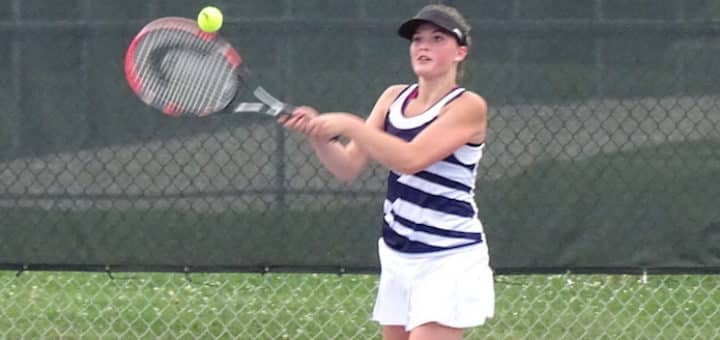 Jo Menegay Louisville Leopards 2017 Girls Tennis Vs. Aquians Knights