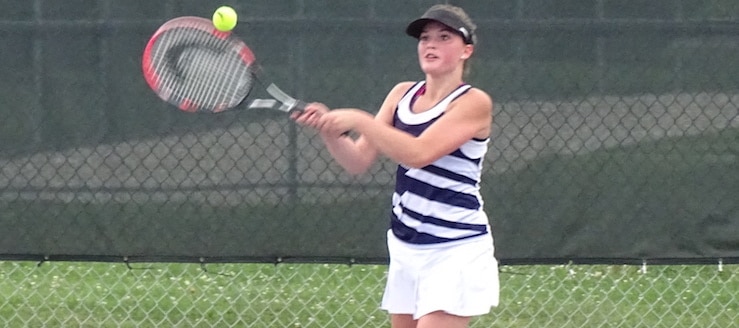 Jo Menegay Louisville Leopards 2017 Girls Tennis Vs. Aquians Knights