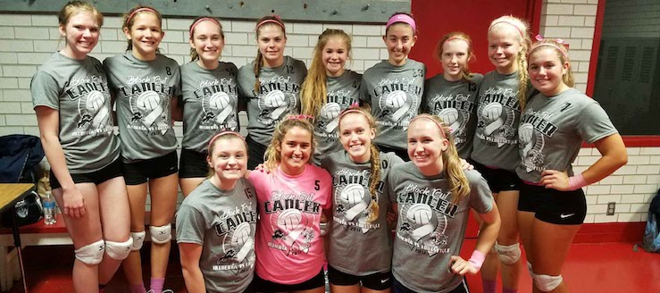 Louisville Leopards Volleyball Block Out Cancer Match 2017
