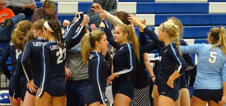 Louisville Leopards Volleyball Team Away Uniforms 2017