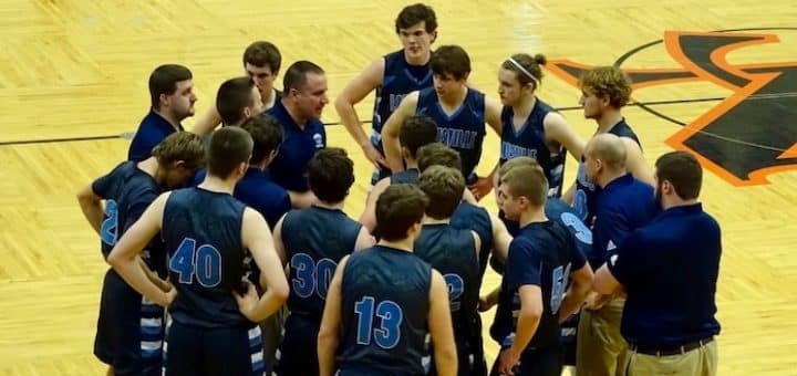 Louisville Leopards Boys Basketball 2017 at North Canton Hoover Vikings
