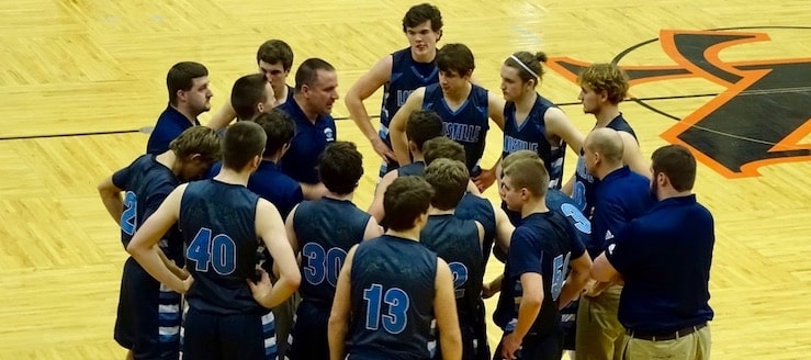 Louisville Leopards Boys Basketball 2017 at North Canton Hoover Vikings