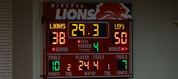 Minerva Lions Basketball Scoreboard