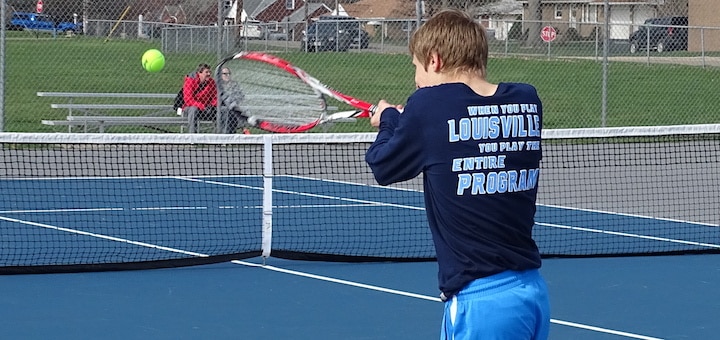 Scott Gronow Louisville Leopards Boys Tennis Vs. Marlington Dukes 2018