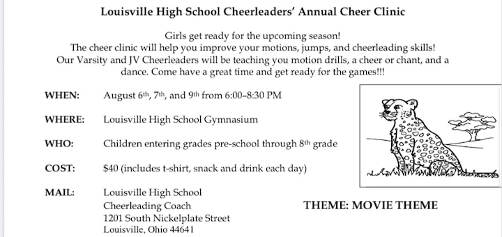 Louisville High School Cheer Clinic 2018 Banner Image