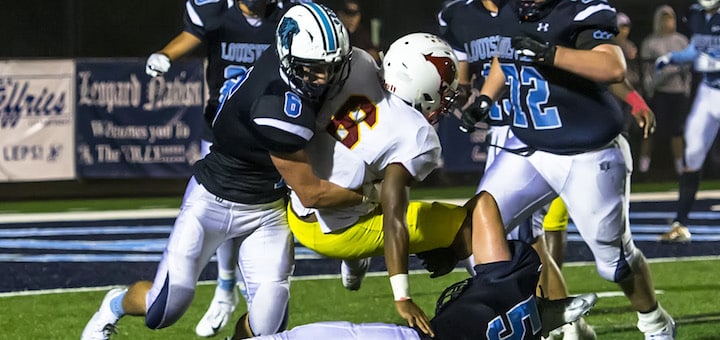 Cameron Lingle Louisville Leopards Football Vs. Cardinal Mooney Cardinals 2018