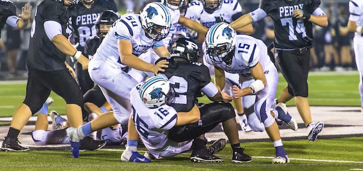 Dillon Rebuck Louisville Leopards Football Vs. Perry Panthers 2018