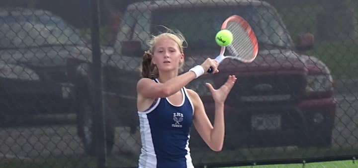 Rachel Kibler Louisville Leopards Girls Tennis 2018 Vs. Lake Blue Streaks