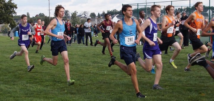 Louisville Leopards Boys Cross Country at DI GlenOak District Meet 2018
