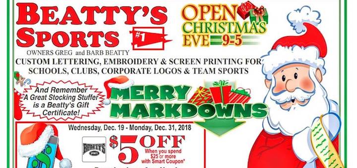 Beatty's Sports Christmas Sale 2018