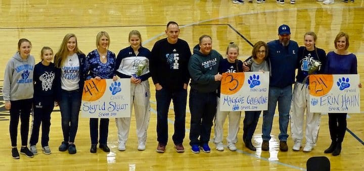 Louisville Leopards Girls Basketball Senior Night 2019