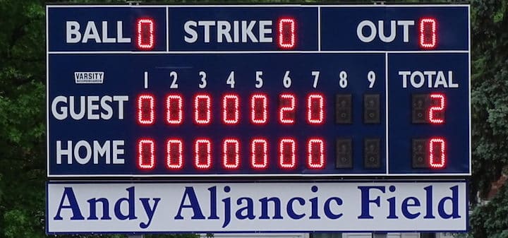 Andy Aljancic Field Scoreboard - Louisville Leopards Baseball