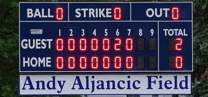Andy Aljancic Field Scoreboard - Louisville Leopards Baseball