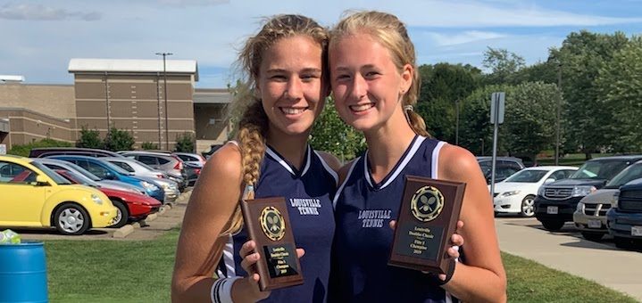 Louisville Doubles Classic Flite 1 Champions Sherilynn Mullett and Rachel Kibler