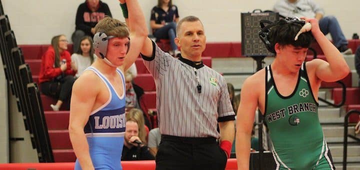Carter Mickley 100th Career Win Louisville Leopards Wrestling Vs. West Branch Warriors