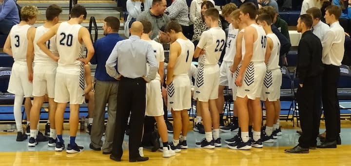 Louisville Leopards Boys Basketball 2019-2020 Huddle
