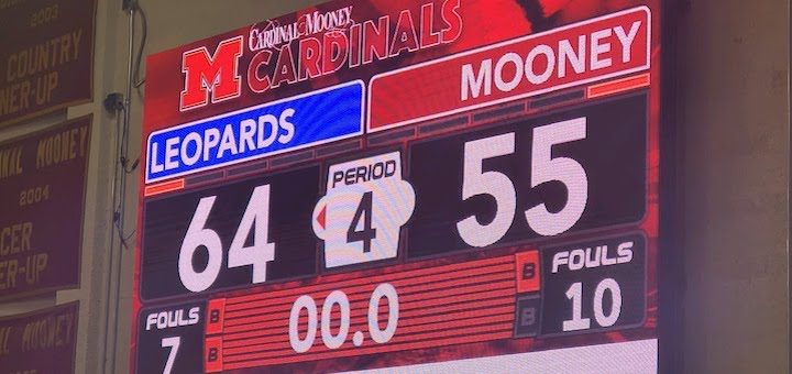 Louisville Leopards at Cardinal Mooney Cardinals Boys Basketball Scoreboard 2020