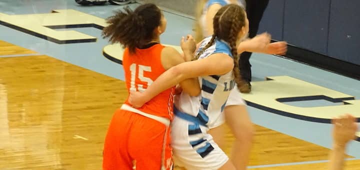 Paige Cole Rebounding Louisville Leopards Vs. Massillon Tigers Girls Basketball 2019