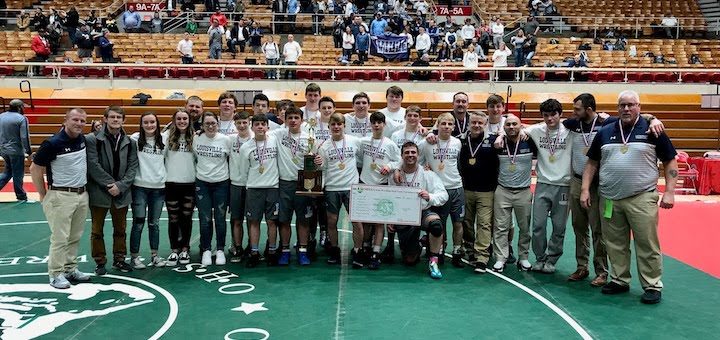 Louisville Leopards Wrestling State Dual Team Tournament Champions 2020