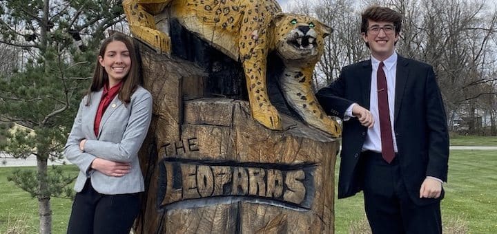 Emma Patterson and Robert Duncan Louisville Speech and Debate 2020 by the Leopard Carving