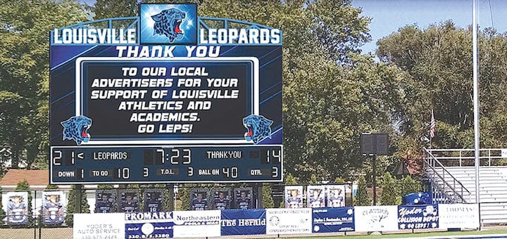 New Louisville Leopards Stadium Scoreboard 2020