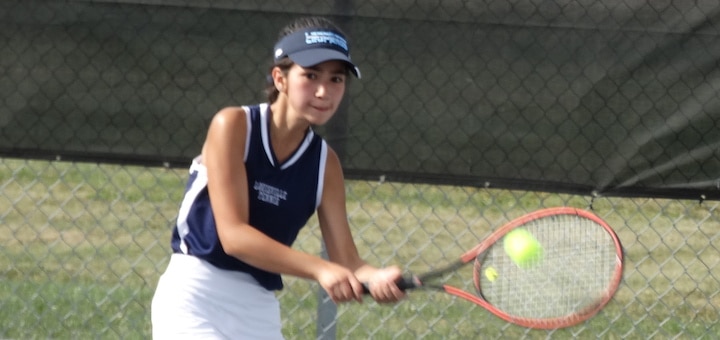 Katie Yarnall Louisville Leopards Girls Tennis Vs. Austintown Fitch Falcons 2020