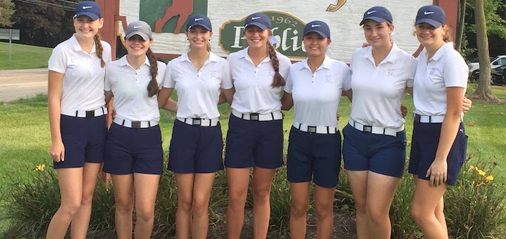 Louisville Leopards Girls Golf Team 2020 at Lyons Den Golf Course