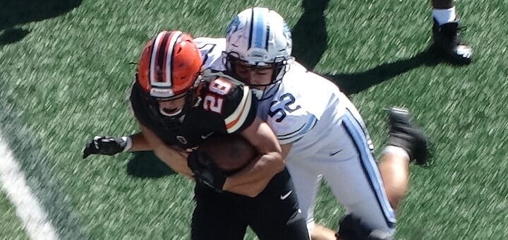 Noah Peterson Tackling Jack Baxter Louisville Leopards JV Football Vs. North Canton Hoover Vikings