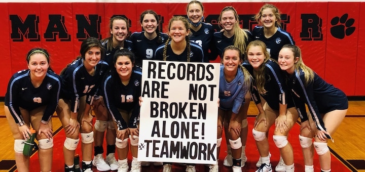 Paige Cole Breaks Louisville Leopards Volleyball Career Kills Record at Manchester