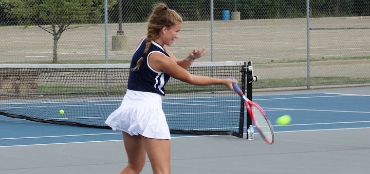 Sherilynn Mullett Louisville Leopards Girls Tennis Vs. Fitch 2020