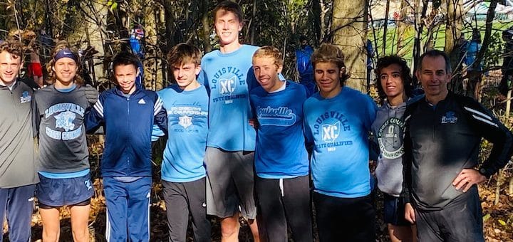Louisville Leopards Boys Cross Country Team 2020 at DI Youngstown Regional