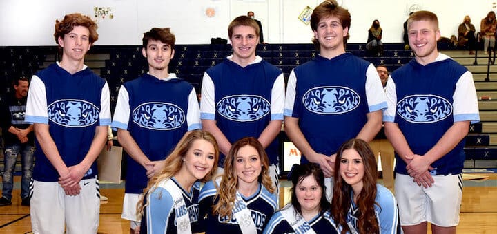 Louisville Leopards Boys Basketball and Cheerleader Seniors 2021